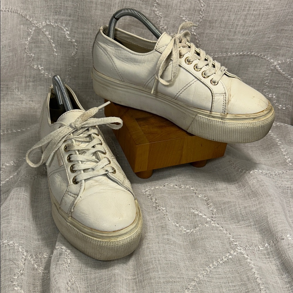 Superga platform lace up sneakers